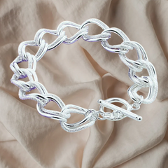 Elegantes Damenarmband – Versilberte Legierung & Stil