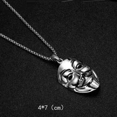 Mask Pendant Student Necklace