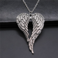 Bird Wing Feather Metal Chain