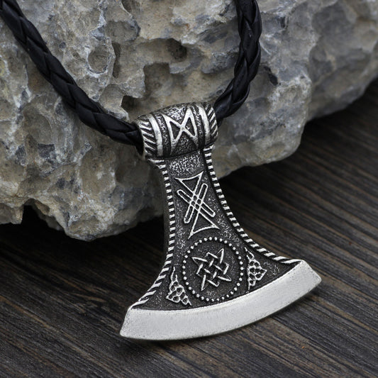 Nordic Viking Symbol Axe Pendant Necklace