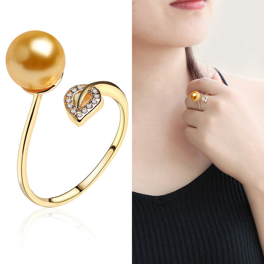 Pearl women''s single opening adjustable ring