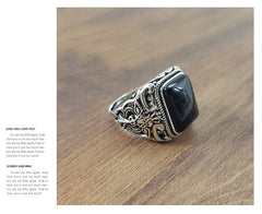 S925 sterling silver ring male ring