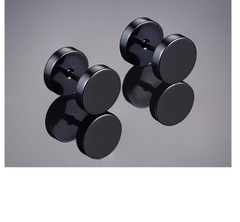 Titanstahl-Ohrstecker Schwarz – Unisex & in 6/8/10 mm