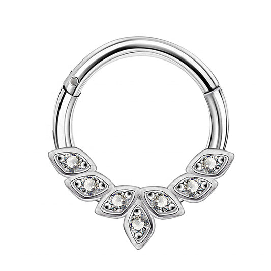 Stainless steel zircon nose ring