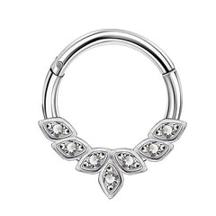 Stainless steel zircon nose ring