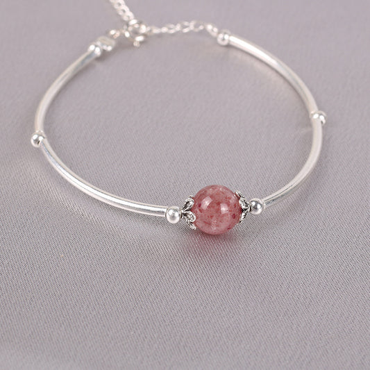 Pink Crystal Transfer Beads Female Bracelet