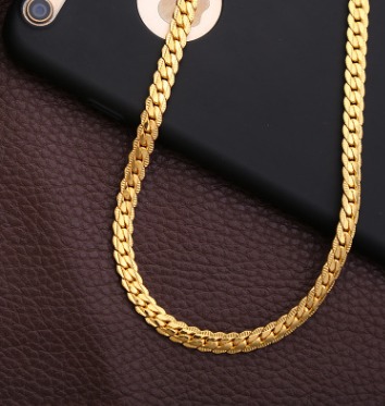 Men Necklace Gold Snake Chain