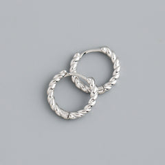 Simple Button Pattern Twist Earrings