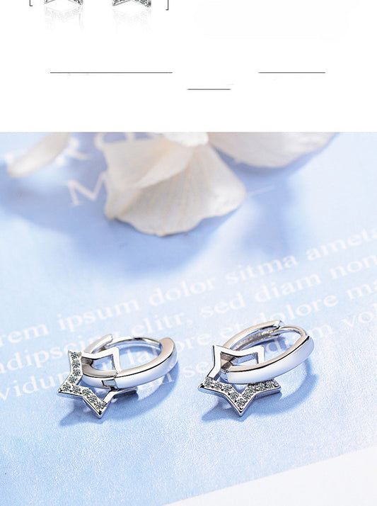 Star Earrings Female Diamond-studded Earring