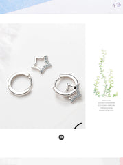 Star Earrings Female Diamond-studded Earring