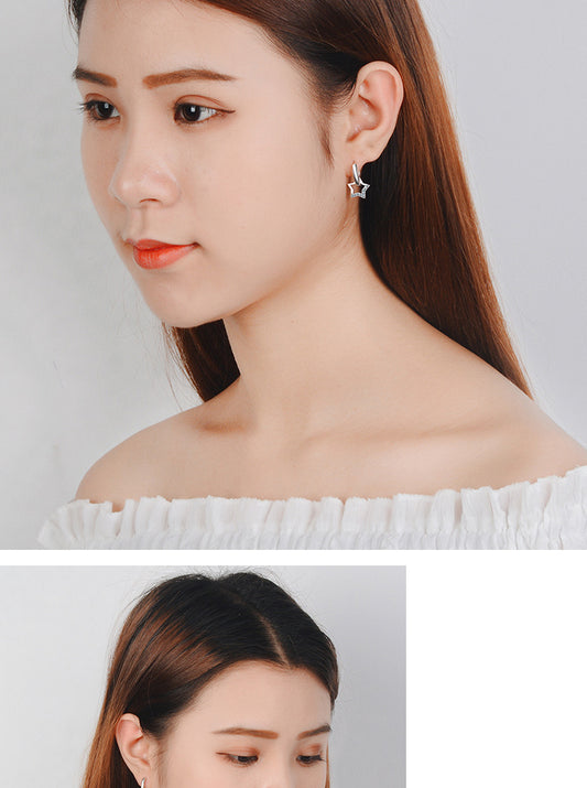 Star Earrings Female Diamond-studded Earring