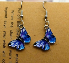 Blaue Schmetterling-Ohrringe Damen – Elegant & verspielt