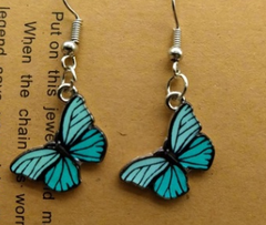 Blaue Schmetterling-Ohrringe Damen – Elegant & verspielt