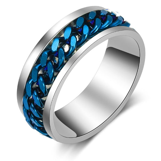 Male Tide Artifact Rotatable Chain Ring