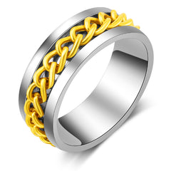 Male Tide Artifact Rotatable Chain Ring