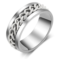 Male Tide Artifact Rotatable Chain Ring