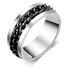 Male Tide Artifact Rotatable Chain Ring