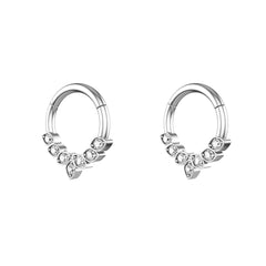 Stainless steel zircon nose ring