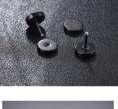 Titanstahl-Ohrstecker Schwarz – Unisex & in 6/8/10 mm