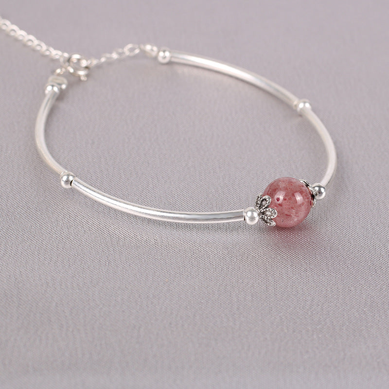 Pink Crystal Transfer Beads Female Bracelet