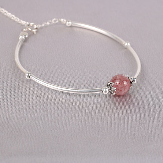 Pink Crystal Transfer Beads Female Bracelet