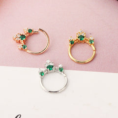 No-Hole Diamant Nasenring – Tropfenform, exotischer Look