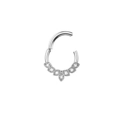 Stainless steel zircon nose ring