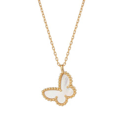 Female shell butterfly necklace