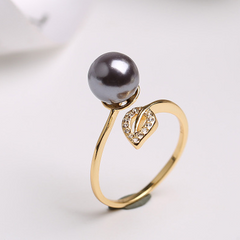 Pearl women''s single opening adjustable ring