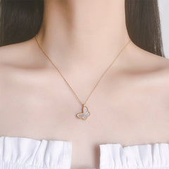 Female shell butterfly necklace