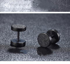 Titanstahl-Ohrstecker Schwarz – Unisex & in 6/8/10 mm