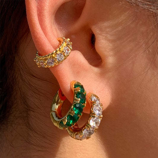 Emerald Thick Earring