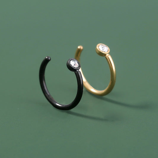 Cross-border C-shaped stainless steel nose ring