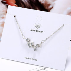 Female butterfly flower necklace