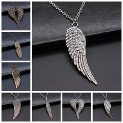 Bird Wing Feather Metal Chain