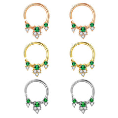 No-Hole Diamant Nasenring – Tropfenform, exotischer Look