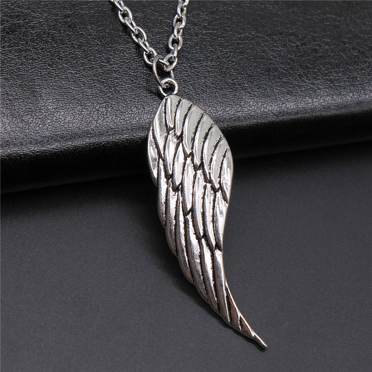 Bird Wing Feather Metal Chain
