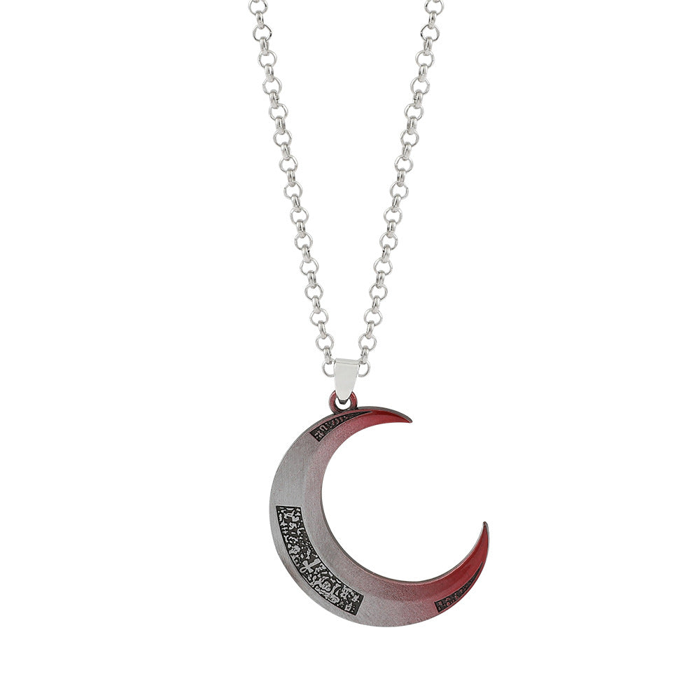 Moon Knight Halskette mit Halbmond-Anhänger – Mystischer Damenschmuck