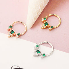 No-Hole Diamant Nasenring – Tropfenform, exotischer Look