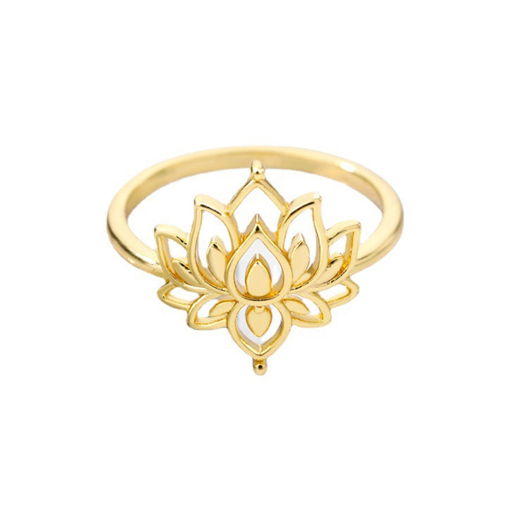 Lotus-Ring Damen aus Edelstahl – In Gold, Silber & 925 Silber erhältlich