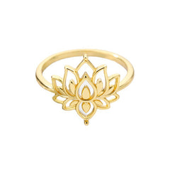 Lotus-Ring Damen aus Edelstahl – In Gold, Silber & 925 Silber erhältlich