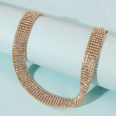 Necklace Trendy Girl Full Rhinestone