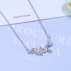 Female butterfly flower necklace