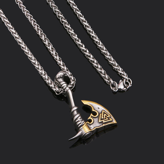 Stainless Steel Axe Pendant Chain Men
