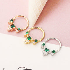 No-Hole Diamant Nasenring – Tropfenform, exotischer Look