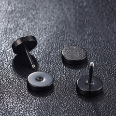 Titanstahl-Ohrstecker Schwarz – Unisex & in 6/8/10 mm