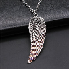 Bird Wing Feather Metal Chain