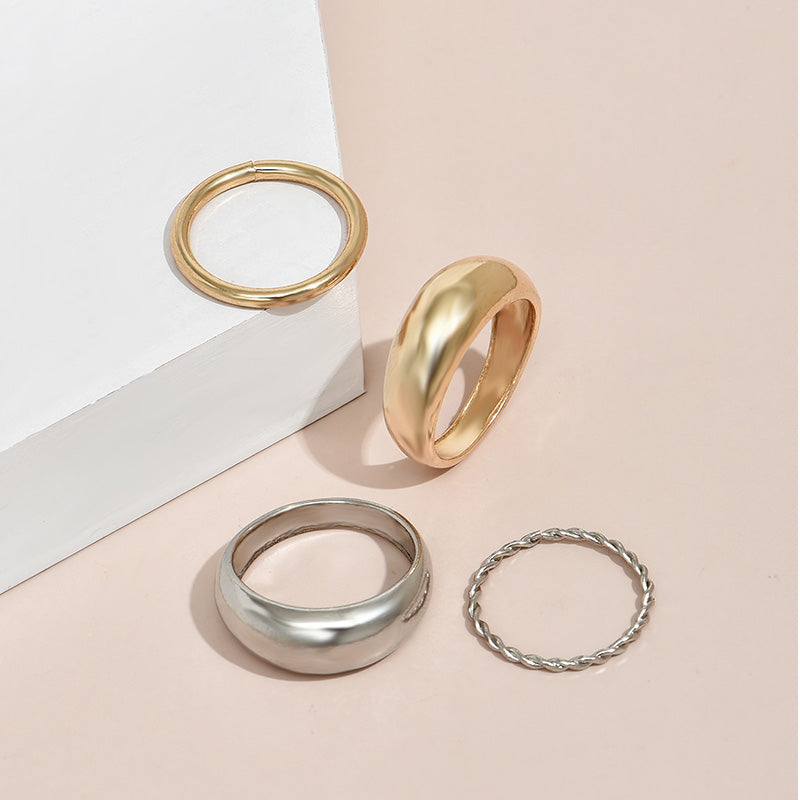 Metall-Ring-Set für Damen – Mehrere Ringe im modernen Look