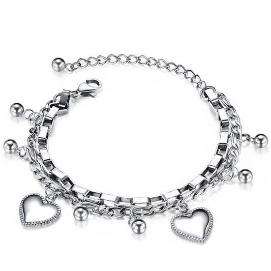 Love Herz Armband in Gold und Silber