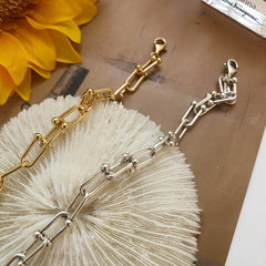 Silberfarbenes Chunky Chain Armband – Statement Edelstahl-Schmuck